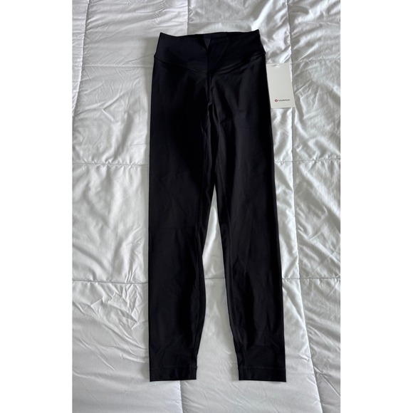 New Lululemon Wunder Under Nulux High Rise HR Tight 25" Size 6 Black Compression - Picture 1 of 11